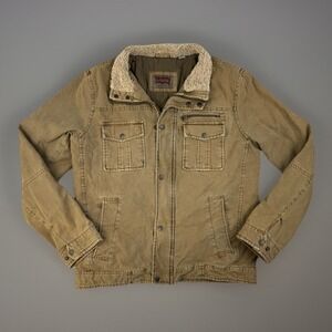 Workwear Sherpa Lined Jacket Brown Canvas Rugged Levi's M